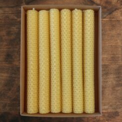 Mehiläisvahakynttilä 6 kpl - Keltainen