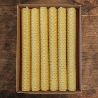 Mehiläisvahakynttilä 6 kpl - Keltainen