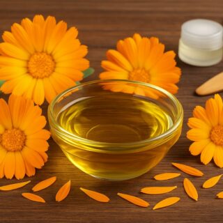 kehäkukkaöljy kosmetiikan raaka-aine calendula oil