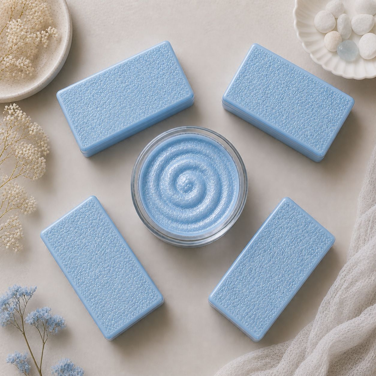vaaleansininen mica väri sweet baby blue saippuassa pehmeä sininen sävy ja mica jauhe
