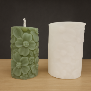 Kynttilämuotti Kukkapilari