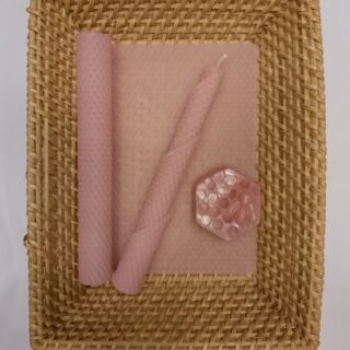 Lahtisen mehiläisvahakynttilälevy Dusty Rose