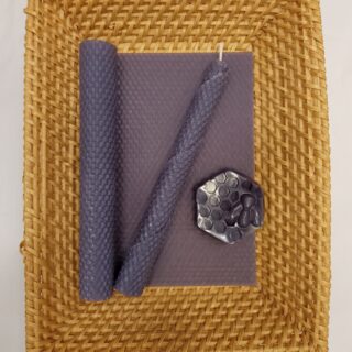 Lahtisen mehiläisvahakynttilälevy Harmaa