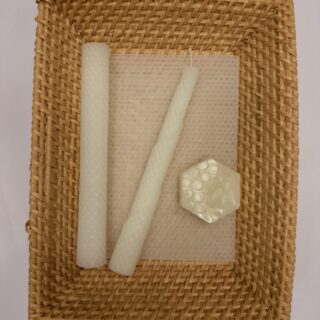 Lahtisen mehiläisvahakynttilälevy Luonnonvalkoinen