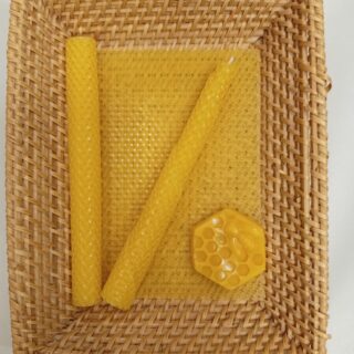 Lahtisen mehiläisvahakynttilälevy Keltainen