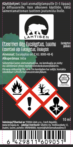 Eteerinen öljy Eucalyptus LUOMU - 10 ml - Image 2