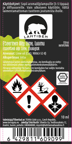 Eteerinen öljy Lime LUOMU - 10 ml - Image 2