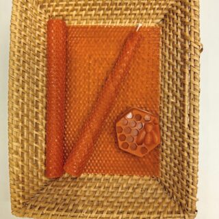 Lahtisen Mehiläisvahakynttilälevy Poltettu Oranssi