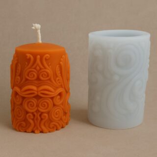 Kynttilämuotti Spiraalikuvioilla