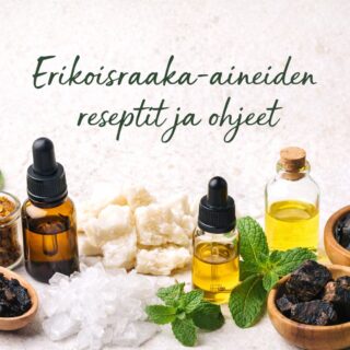 Erikoisraaka-aineiden reseptit ja ohjeet
