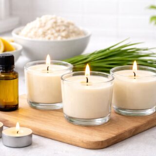 hyönteiskarkotuskynttilä diy pakkaus citronella kynttilät