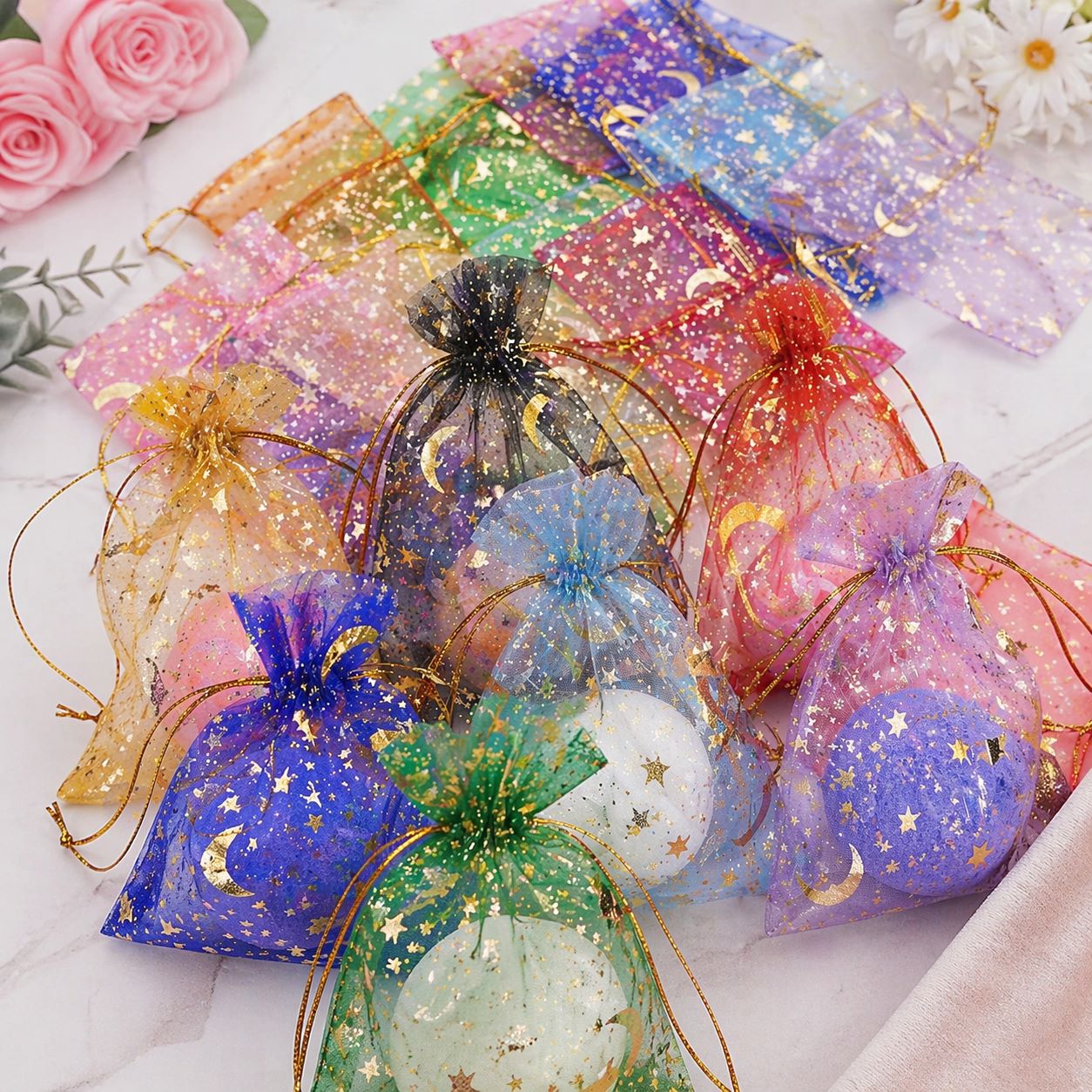 pieni lahjapussi organza 10 kpl